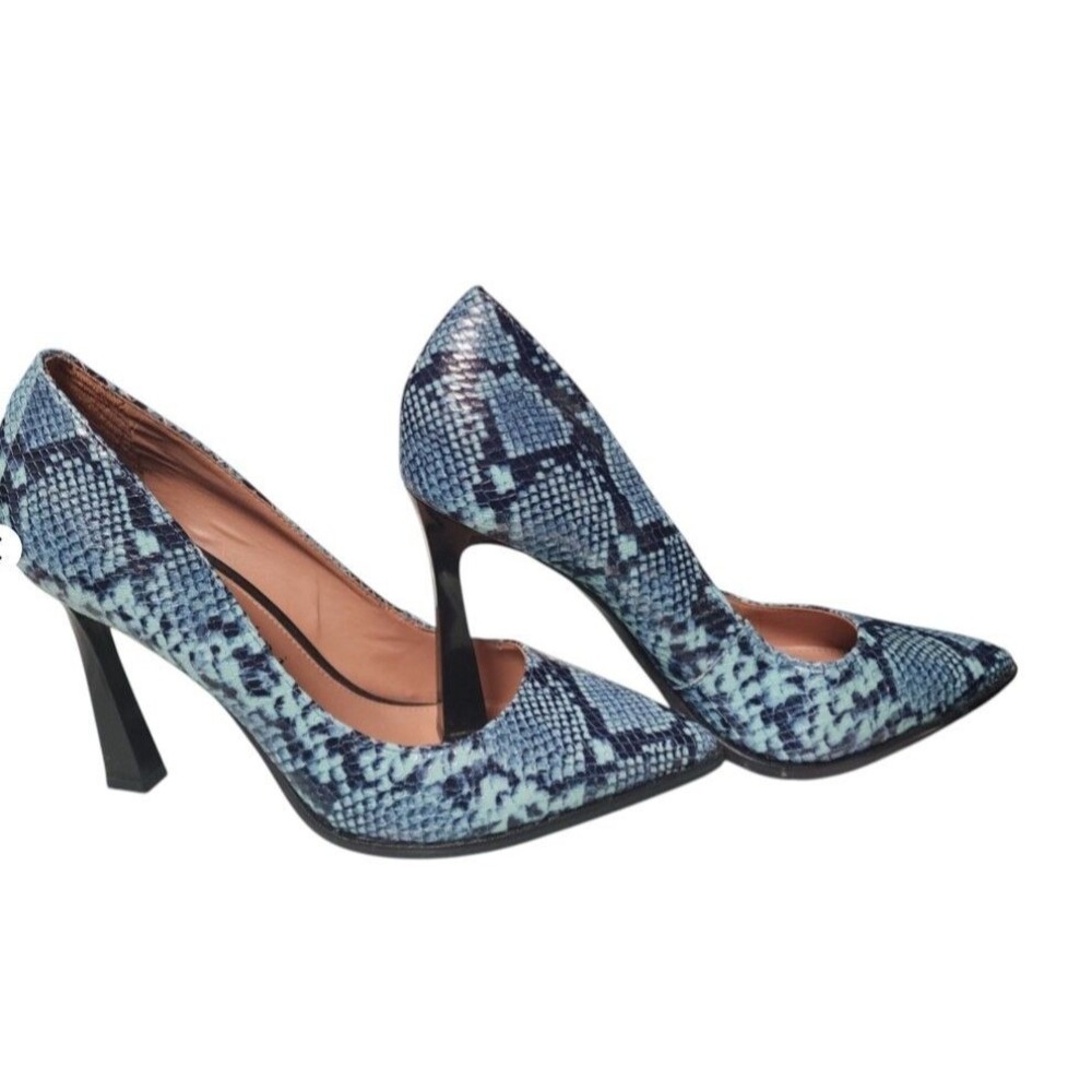 Gianni Bini Truby Heels Snakeskin Size 9M Pumps Blue